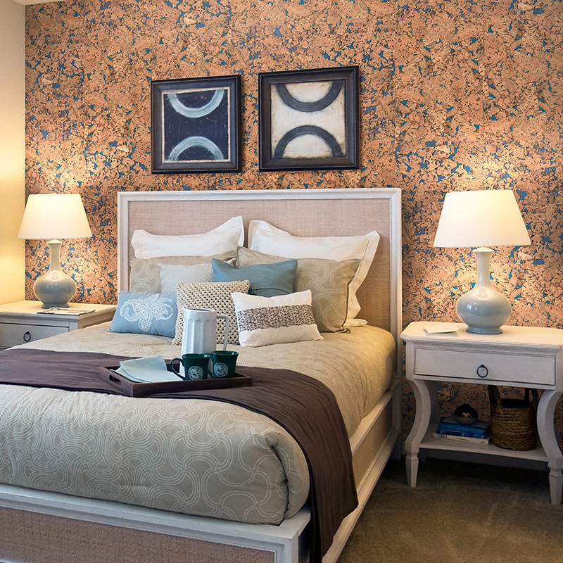 Пробковое настенное покрытие Corkstyle Wall Design Monte Blue Коричневый