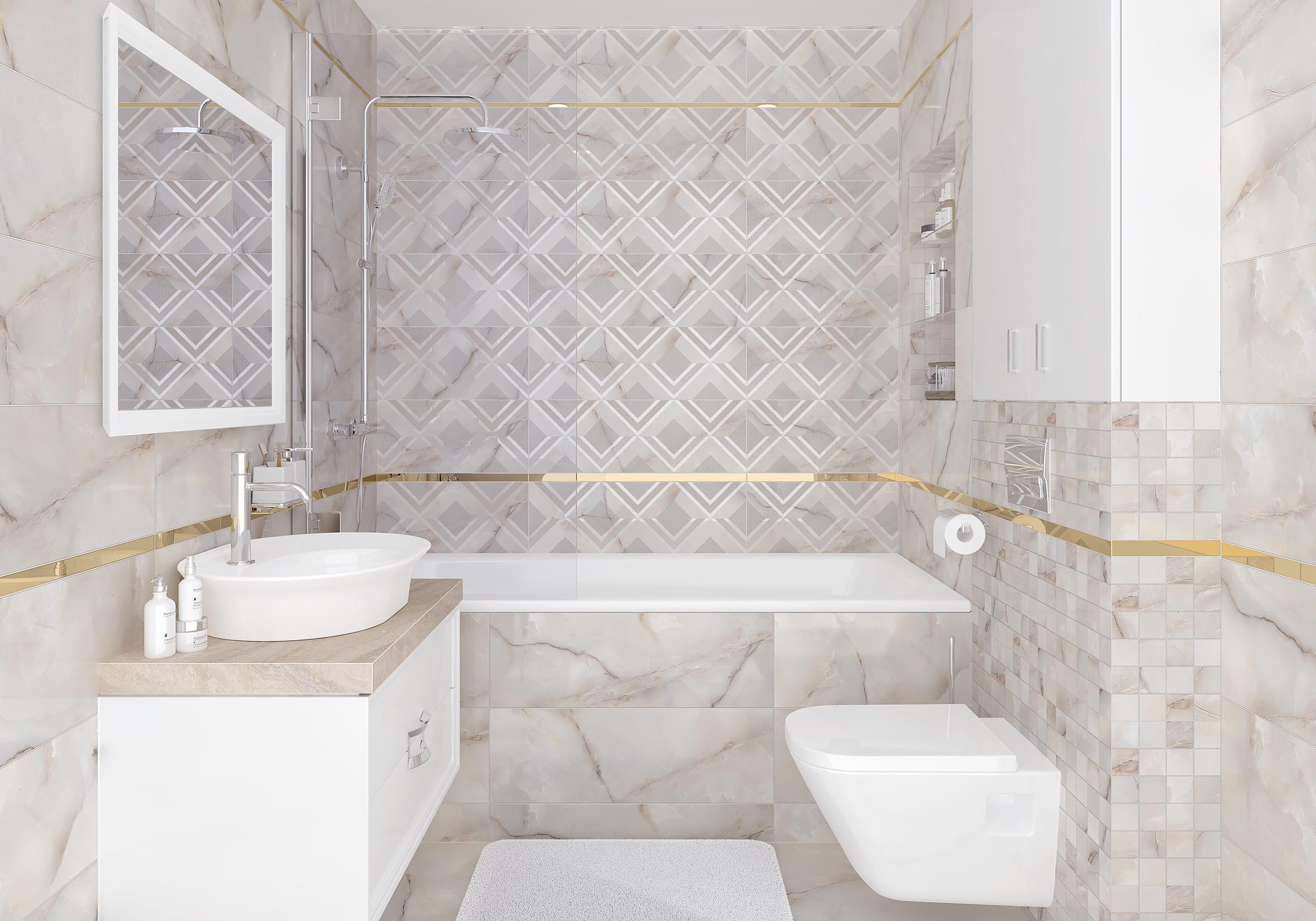 Lumis бежевый 25x75