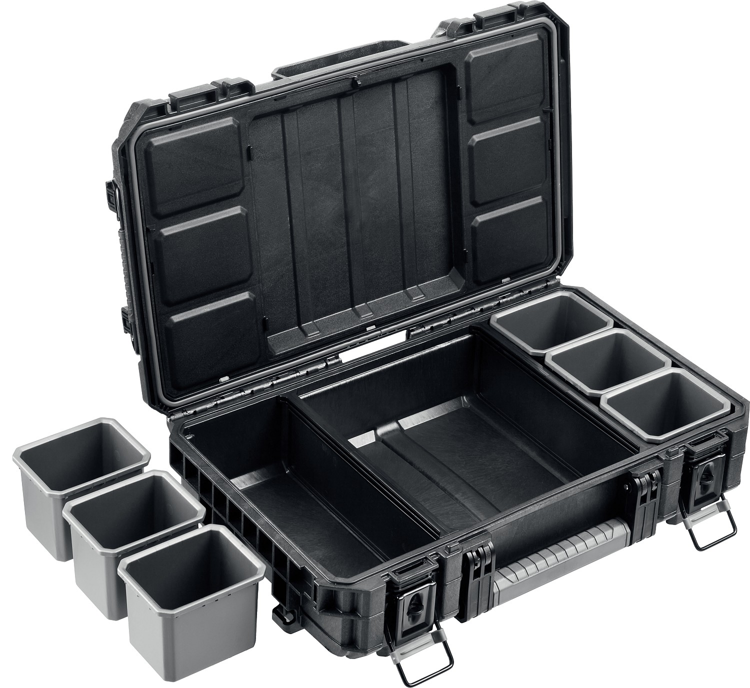 KETER GEAR ORGANIZER, 560 х 345 х 128 мм, (22″), пластиковый ящик-органайзер с 7 съемными ячейками (38374)
