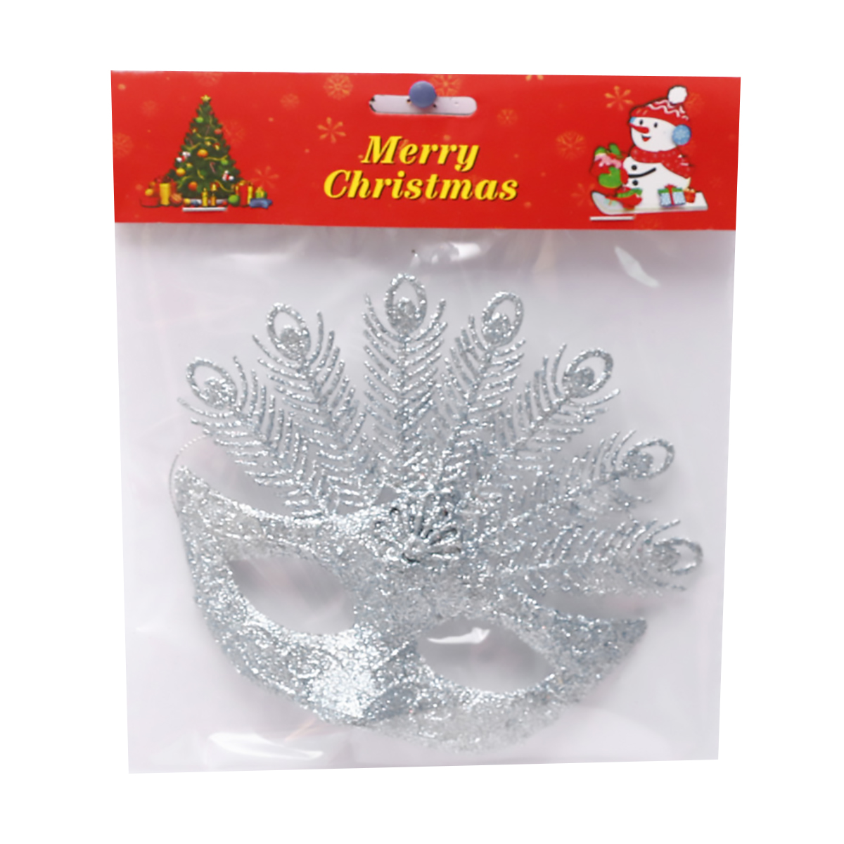 Украшение новогоднее "венецианская маска" sylkgjc-4821241, серебро (1/50/1000) "волшебная страна"