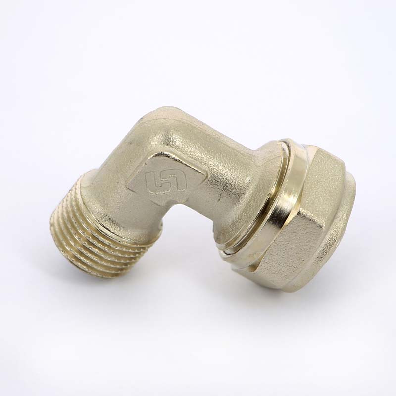 Угол обжимной НР 20 х 1/2" 90° UNI-FITT для м/п труб