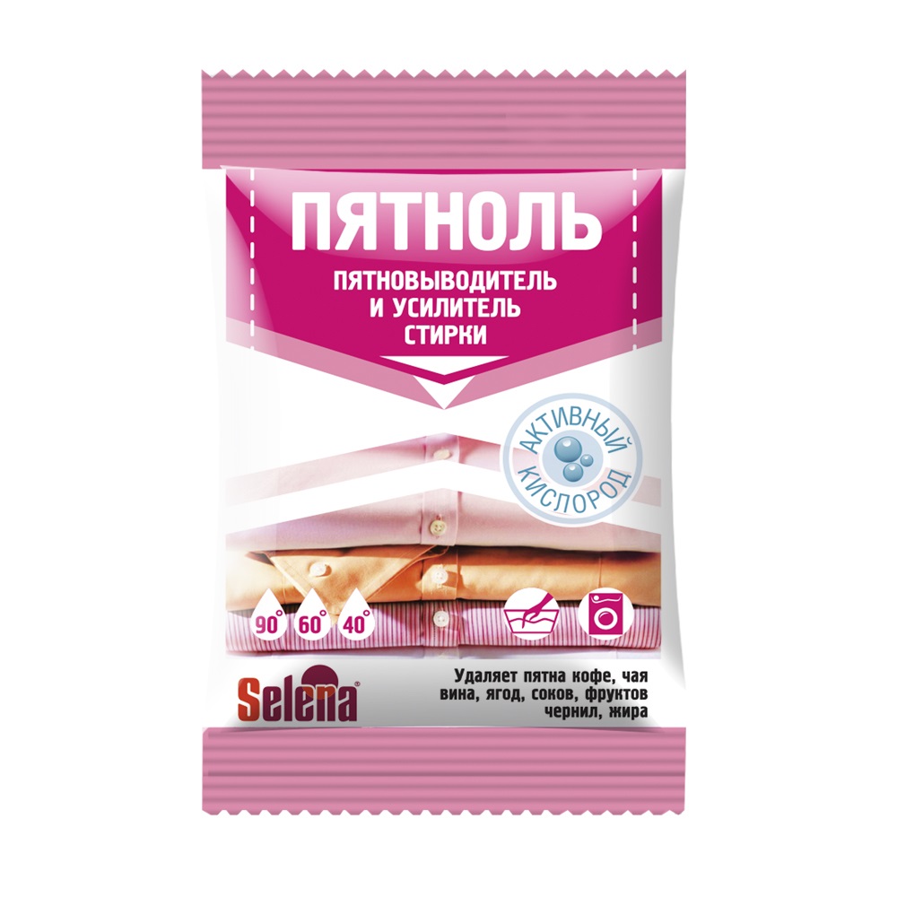 Пятновыводитель и усилитель стирки "пятноль" 90 г (24) "selena"