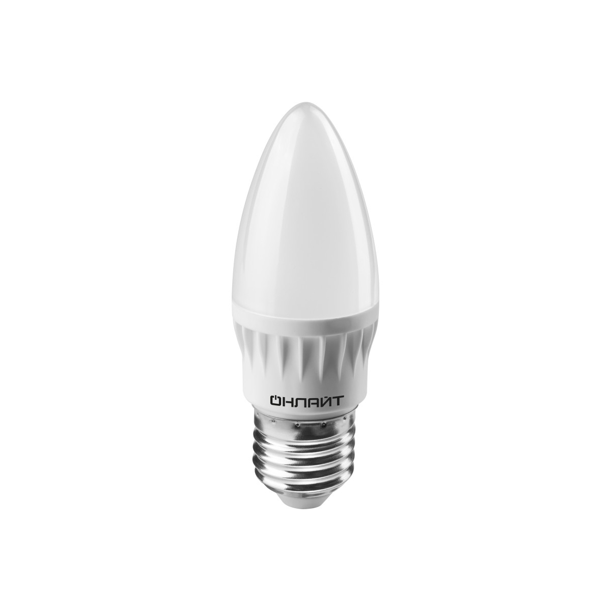 Лампа светодиодная (led)  "онлайт" c37  свеча  10w 2700 к  e14, матов., тепл. свет (10/100)  61 956