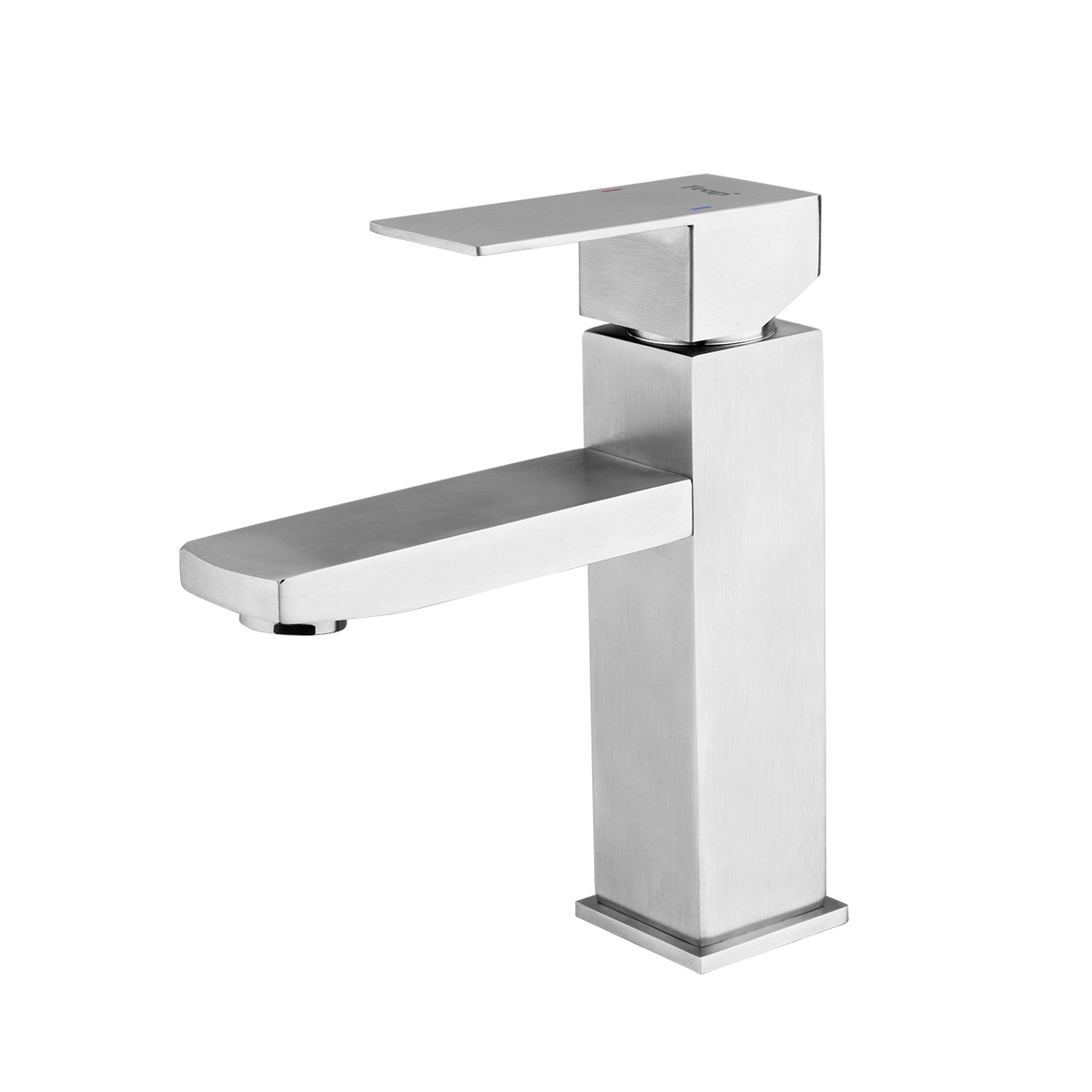 Смеситель для умывальника f10802 монолитный (нерж.сталь), сатин (1/10) "frap"