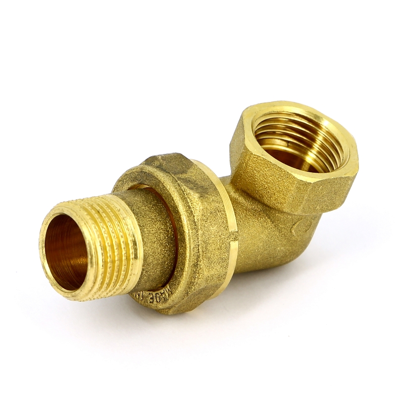Американка угловая с плоской прокладкой 1/2" x 1/2" ВН латунь UNI-FITT