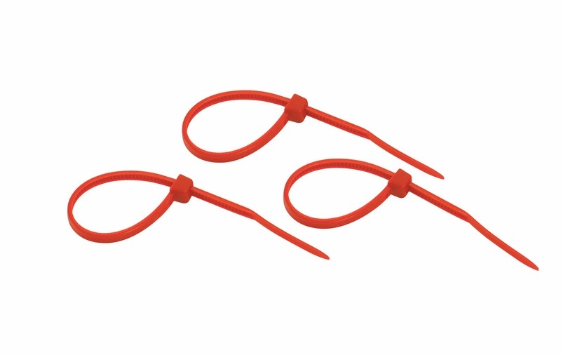 Хомуты нейлон 2,5 х 100 мм (набор 25 шт.), красные (1/10/1400) "rexant" 07-0106-25