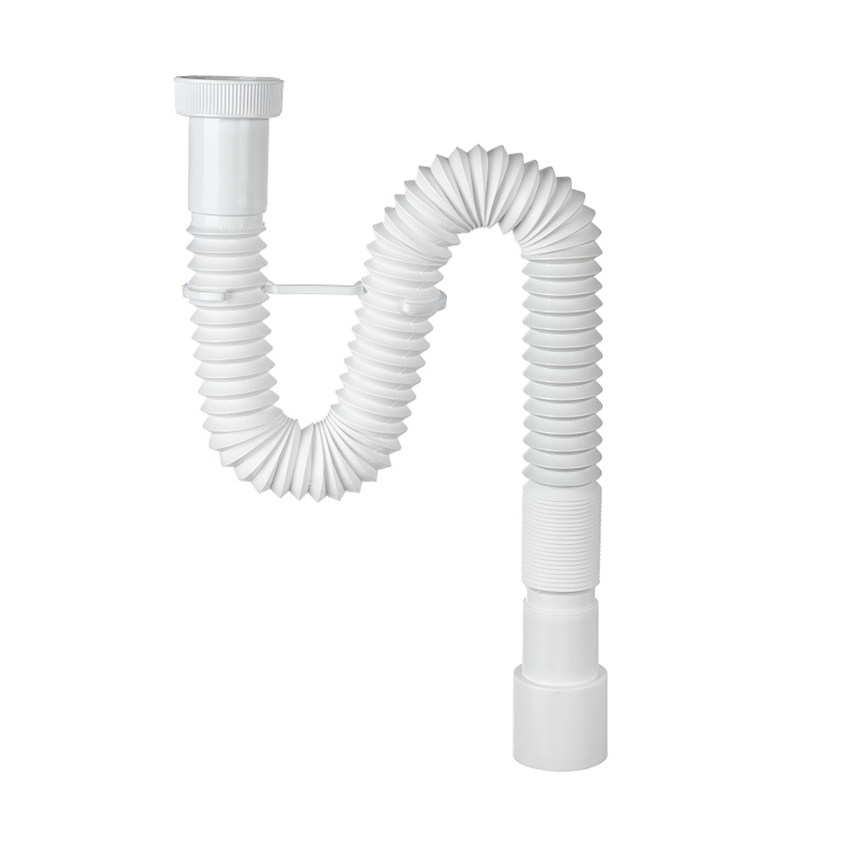 Сифон гофр. "элит мини" без выпуска 1 1/2" х 40/50 мм с хомутом жесткости (1/90) "вирпласт"