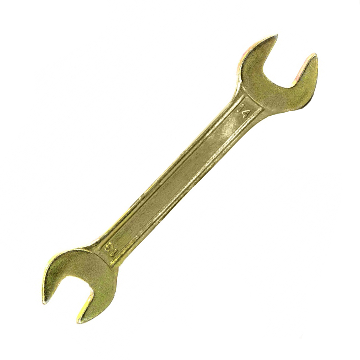 Ключ рожковый 13 х 14 мм, желтый цинк (1/300) "сибртех"
