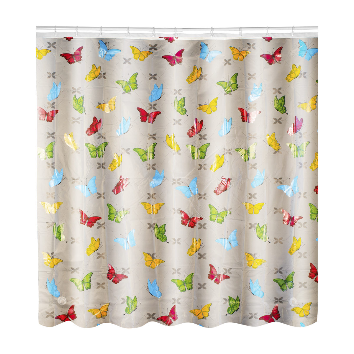 Штора для ванной 180*180 см (peva) "бабочки" (1/20) "swensa" swc-50-03