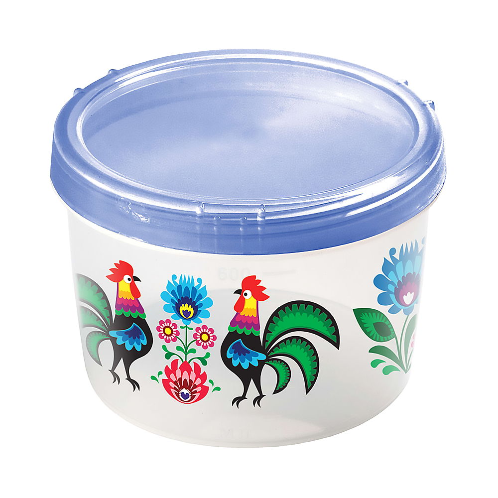 Банка с крышкой 0,75 л с декором (1/21) "бытпласт"