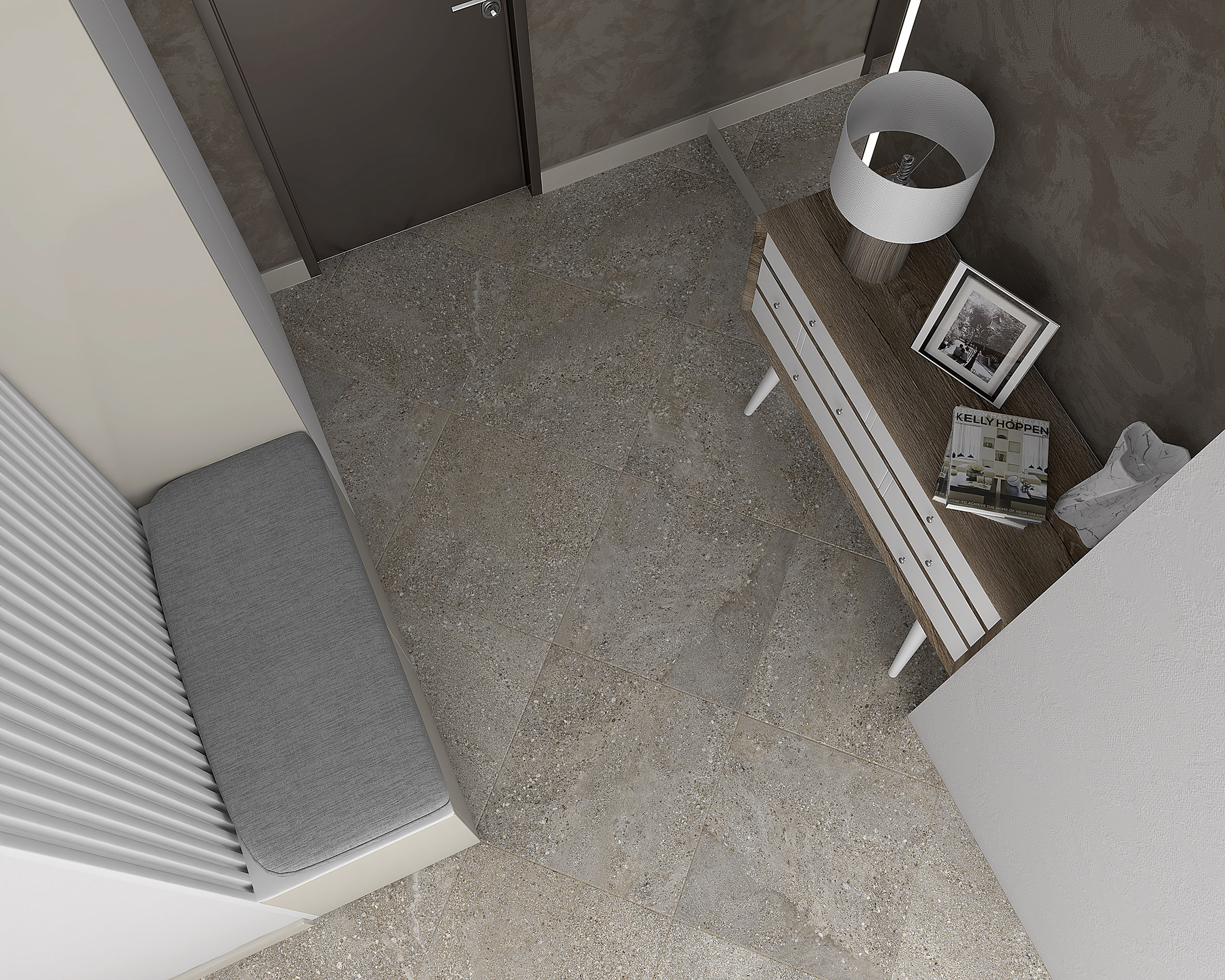 Pallada керамогранит тёмно-серый обрезной 59,50x59,50