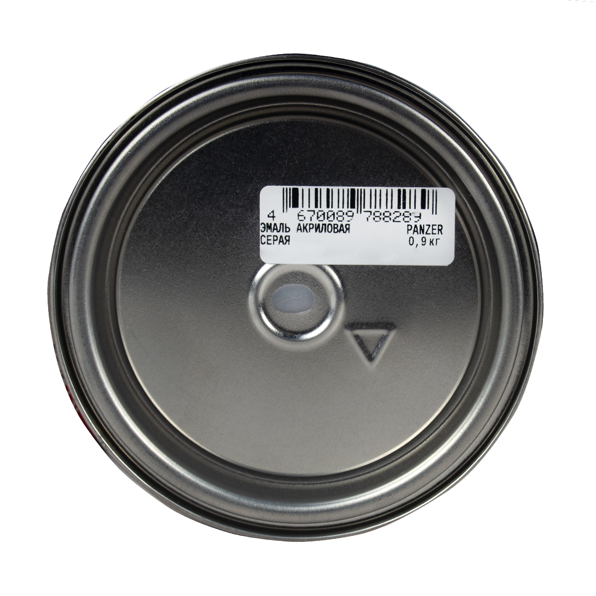 Эмаль акриловая полуглянцевая серая 0,9 кг (1/14) "panzer"
