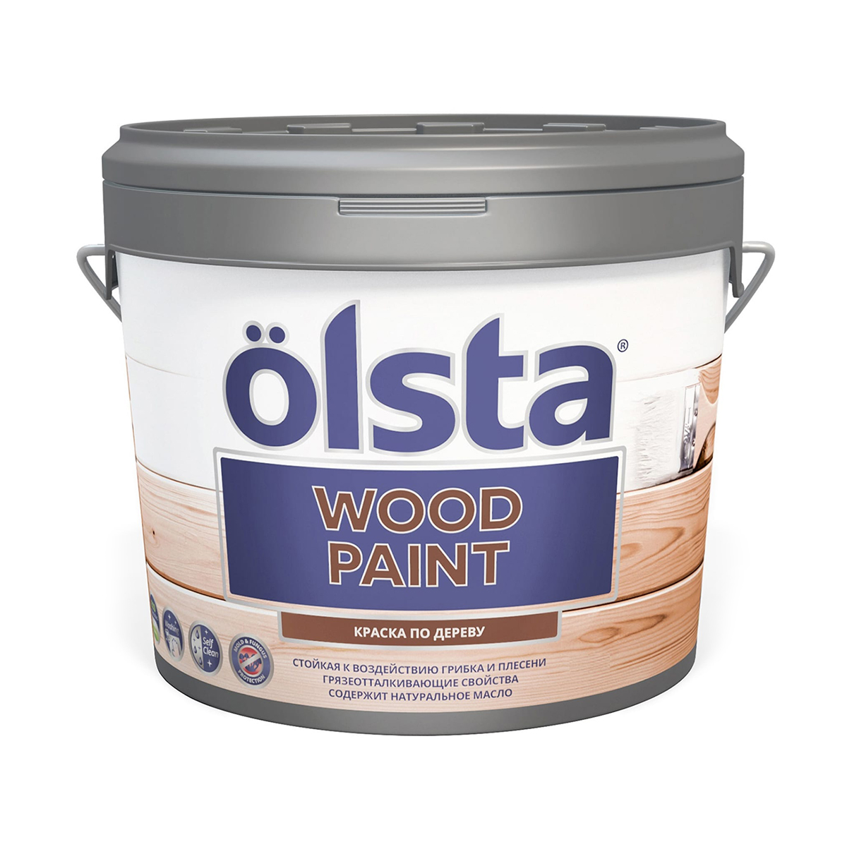 Краска по дереву "wood paint" база a  2,7 л (1/8) "olsta"