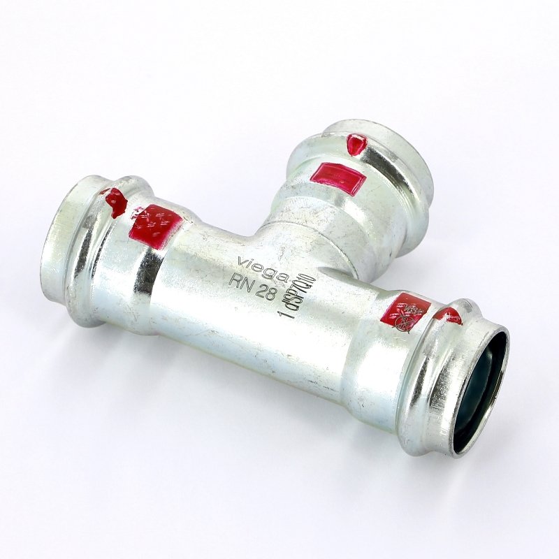 Тройник пресс 28 оцинкованная сталь Prestabo VIEGA