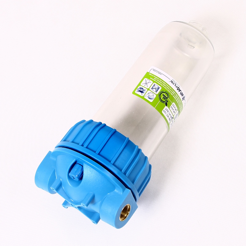 Колба для картриджей фильтра PLUS S 3P 10" ATLAS FILTRI 1/2" с дренажным краном