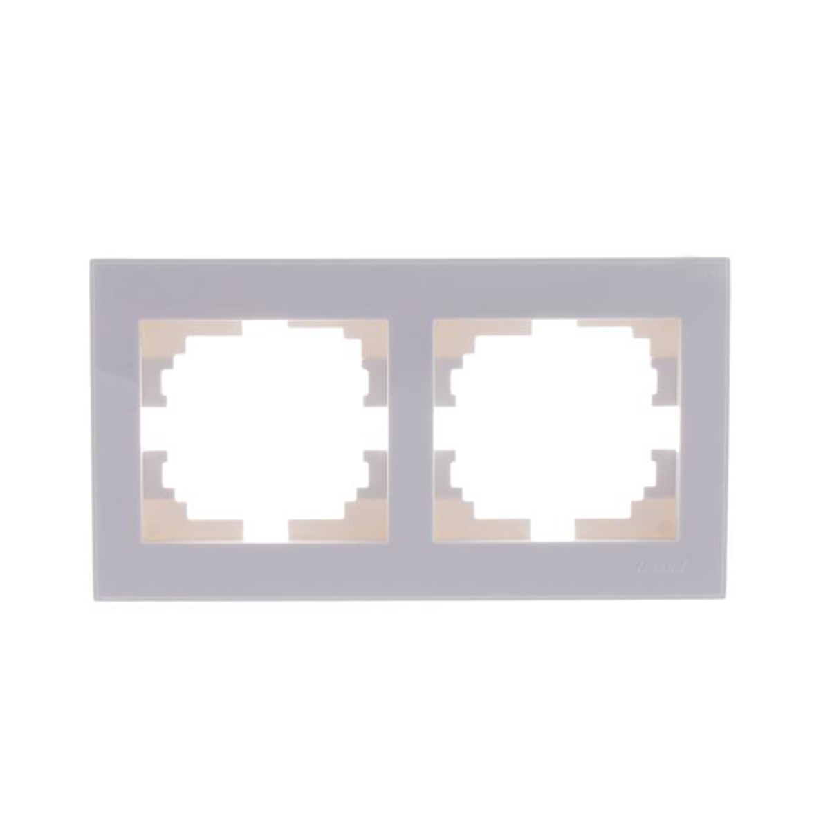 Рамка "rain" 2-х местн. вертикальная, кремовый (1/10/120) "lezard" 703-0303-152