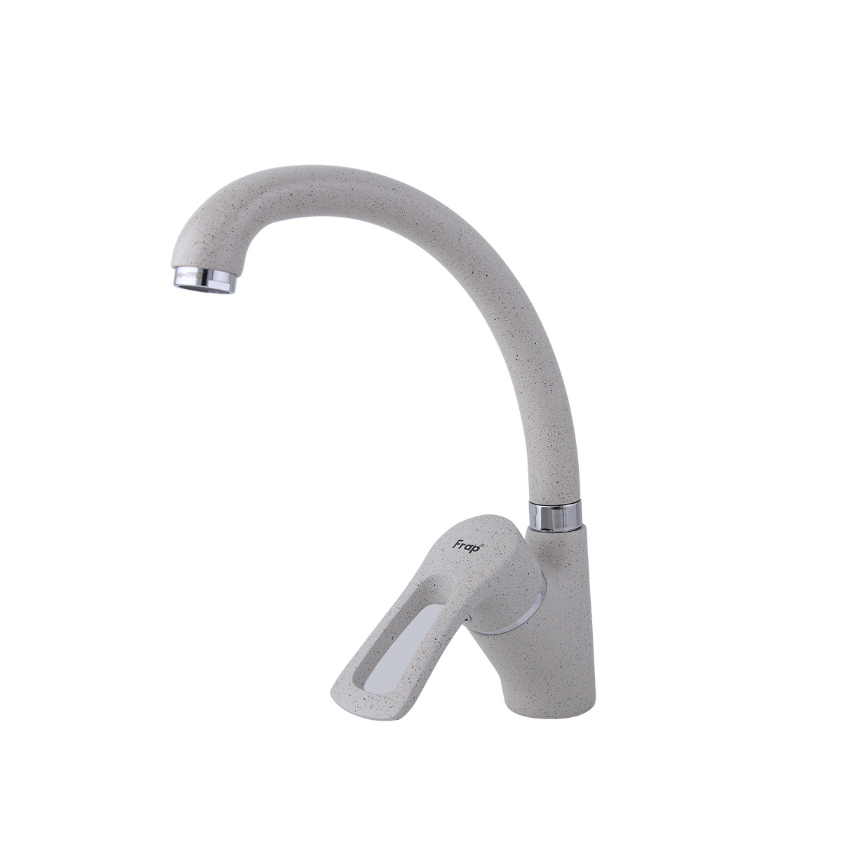 Смеситель для кухни f4166-10 высокий поворотн. излив, бежевый (1/8) "frap"