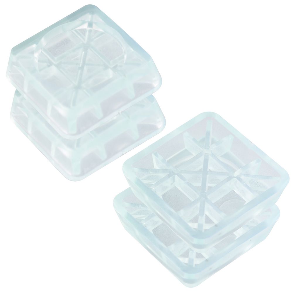 Подставки антивибр. для бытовой техники (квадрат. прозрачн.) 4 шт. (1/15/45) "мультидом" мт76-34