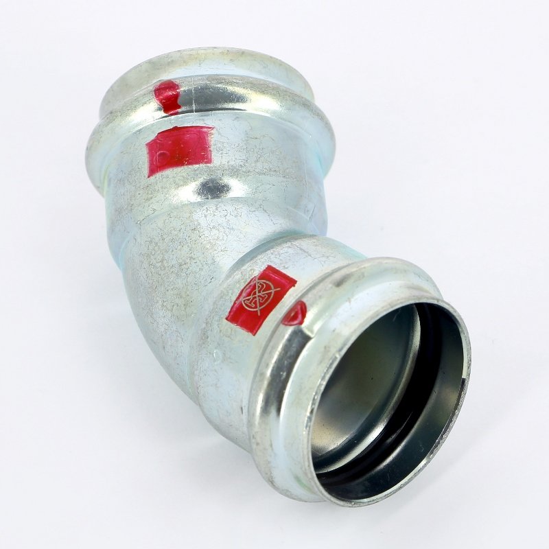 Угол пресс 45°35 оцинкованная сталь Prestabo VIEGA