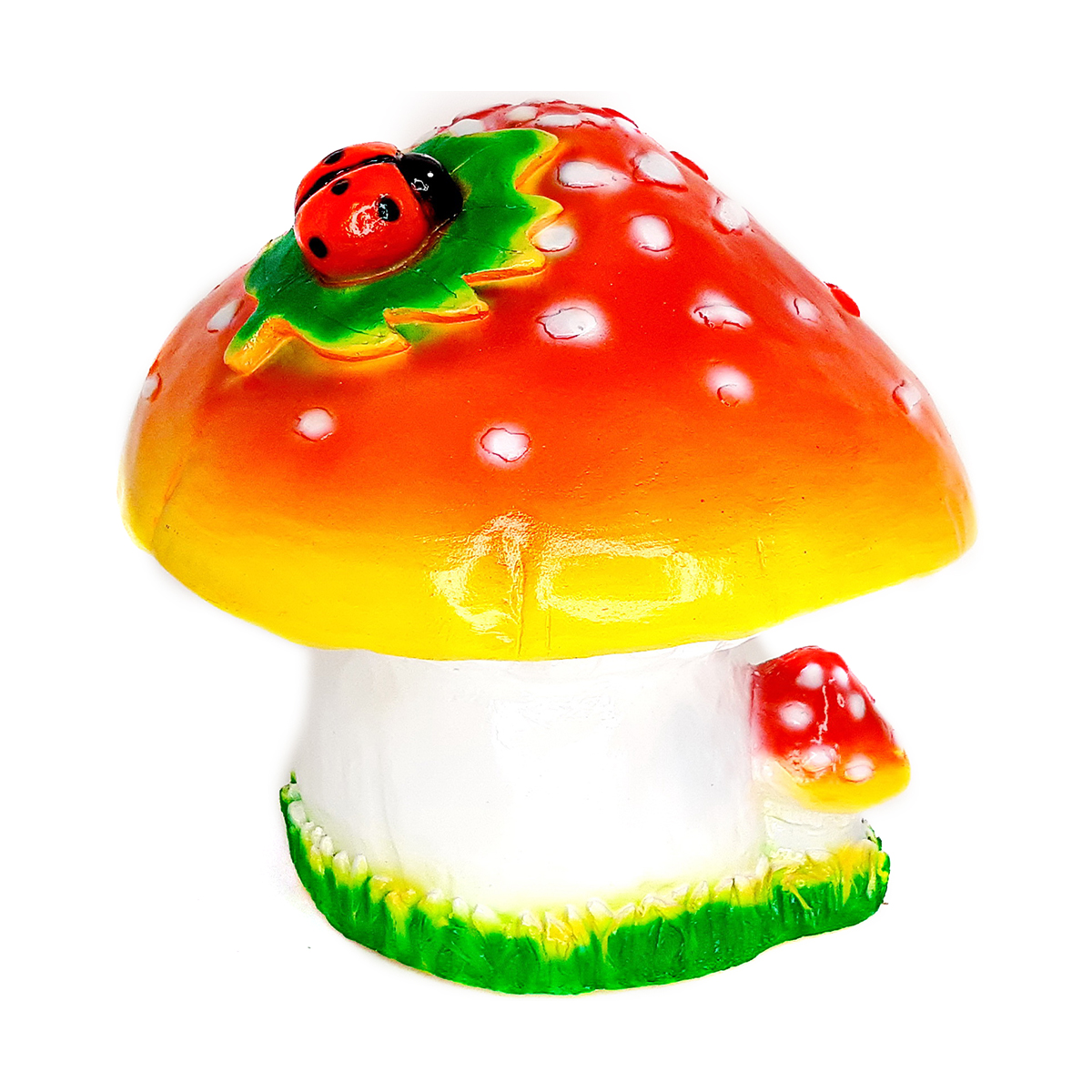 Фигурка садовая "гриб с коровкой" 240*290 мм "гарденвилл"
