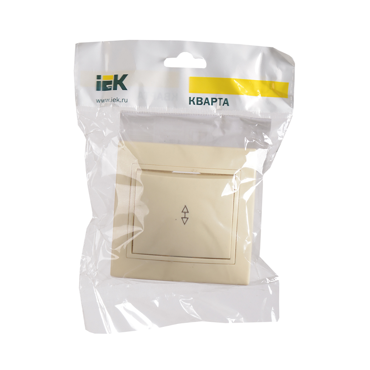 Выключатель "кварта" 1 кл. проходной всп10-1-0-ккм, 10а, кремовый (1/10/200) "iek"