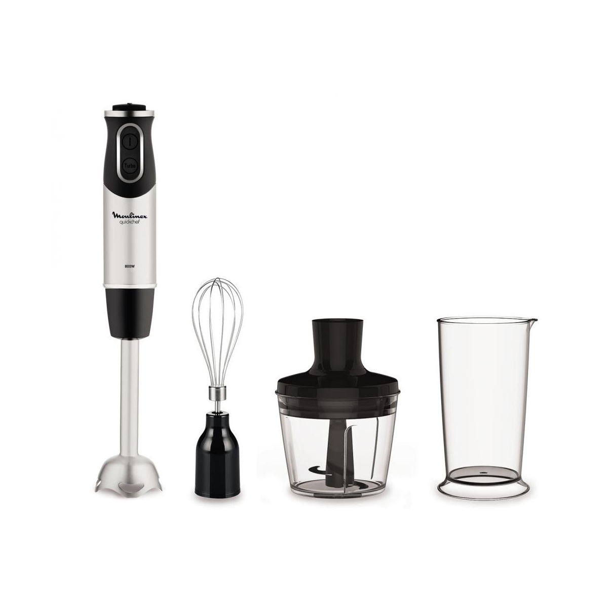 Блендер погружной "moulinex" dd653832, 800 вт, 20 скор. (измельчитель + стакан + венчик) (1/6)