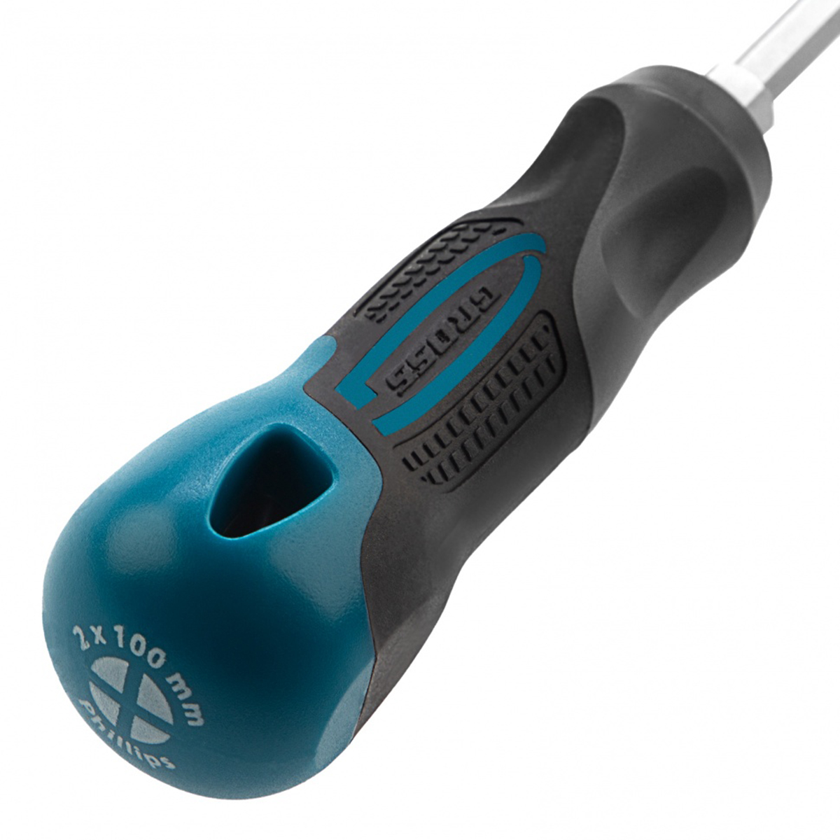 Отвертка ph2 х 100 мм трехкомп. рукоятка (1/120) "gross"