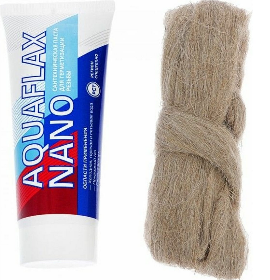 Паста для льна Aquaflax nano 80 грамм, тюбик + 20 грамм лён СантехМастерГель