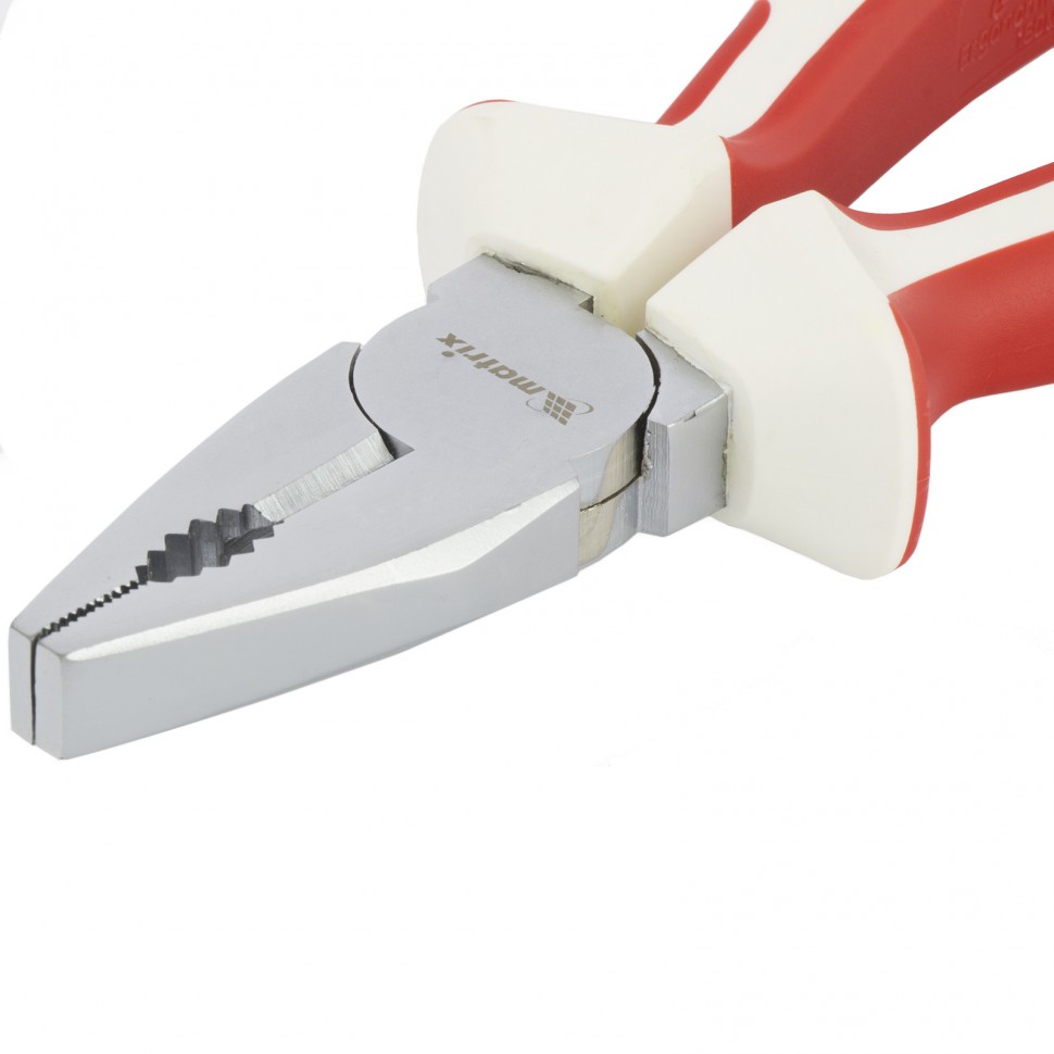 Плоскогубцы WHite Nickel, 180 мм, никелированные, трехкомпонентные рукоятки Matrix (17075)