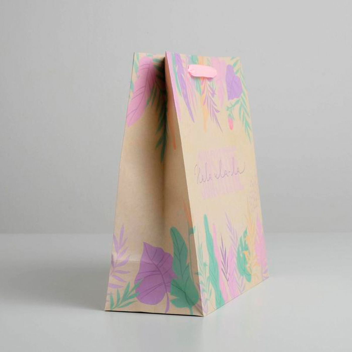 Пакет подарочный крафтовый sunshine" 30*30*12 см (1/3/210) "дарите счастье" 5289013