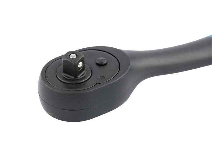 Ключ-трещотка 1/4, 72 зуба, Comfort, с быстрым сбросом, CrV, двухкомпонентная рукоятка Gross (14086)