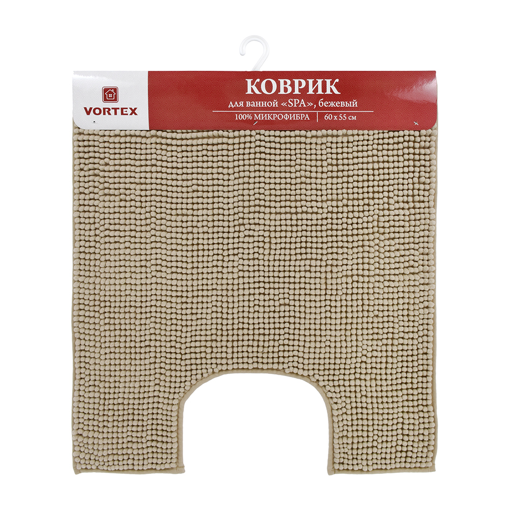 Коврик для туалета "spa" 60*55 см (бежевый) (1/10) "vortex" 24132