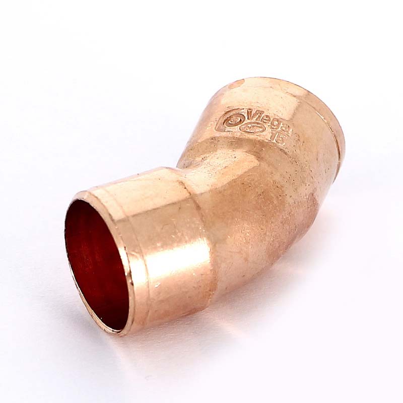 Угол двухраструбный 45° VIEGA пайка 10 мм медный