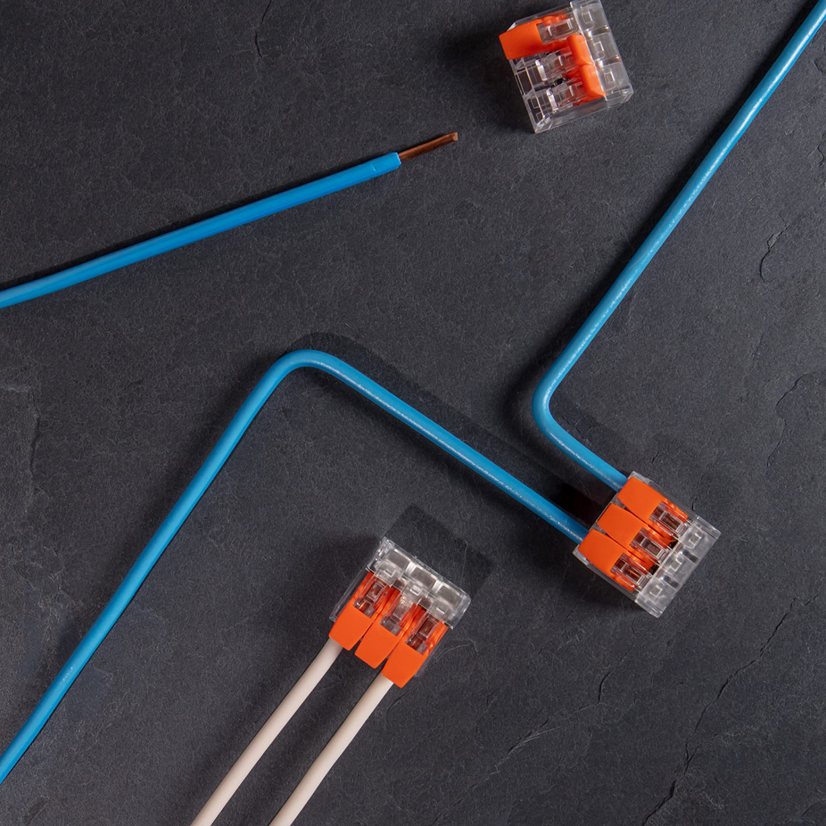 Клеммы универс. компакт. смк 221-413  до 4 мм², 3-проводные упак. 20 шт. (1/10) "rexant" 07-5203-20