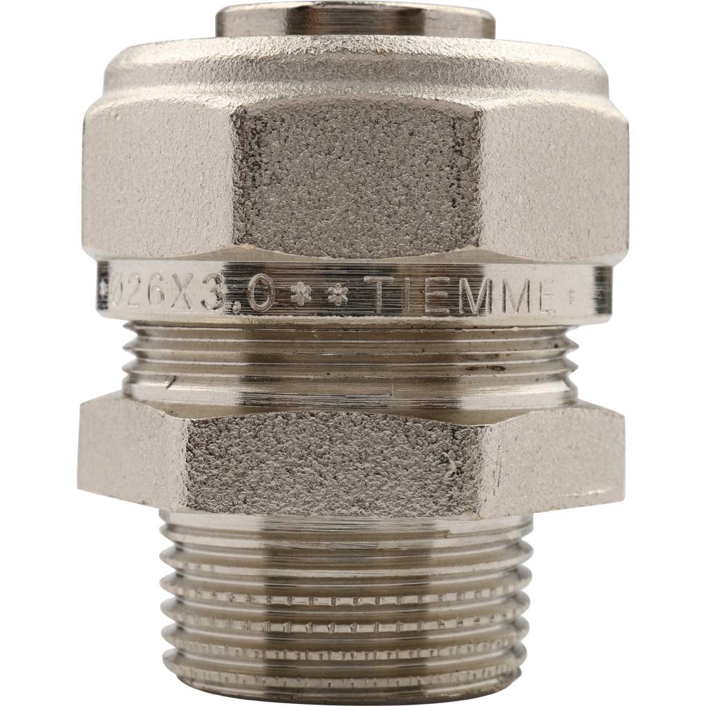 Обжимная муфта НР 26 х 3/4" TIEMME для металлопластиковых труб