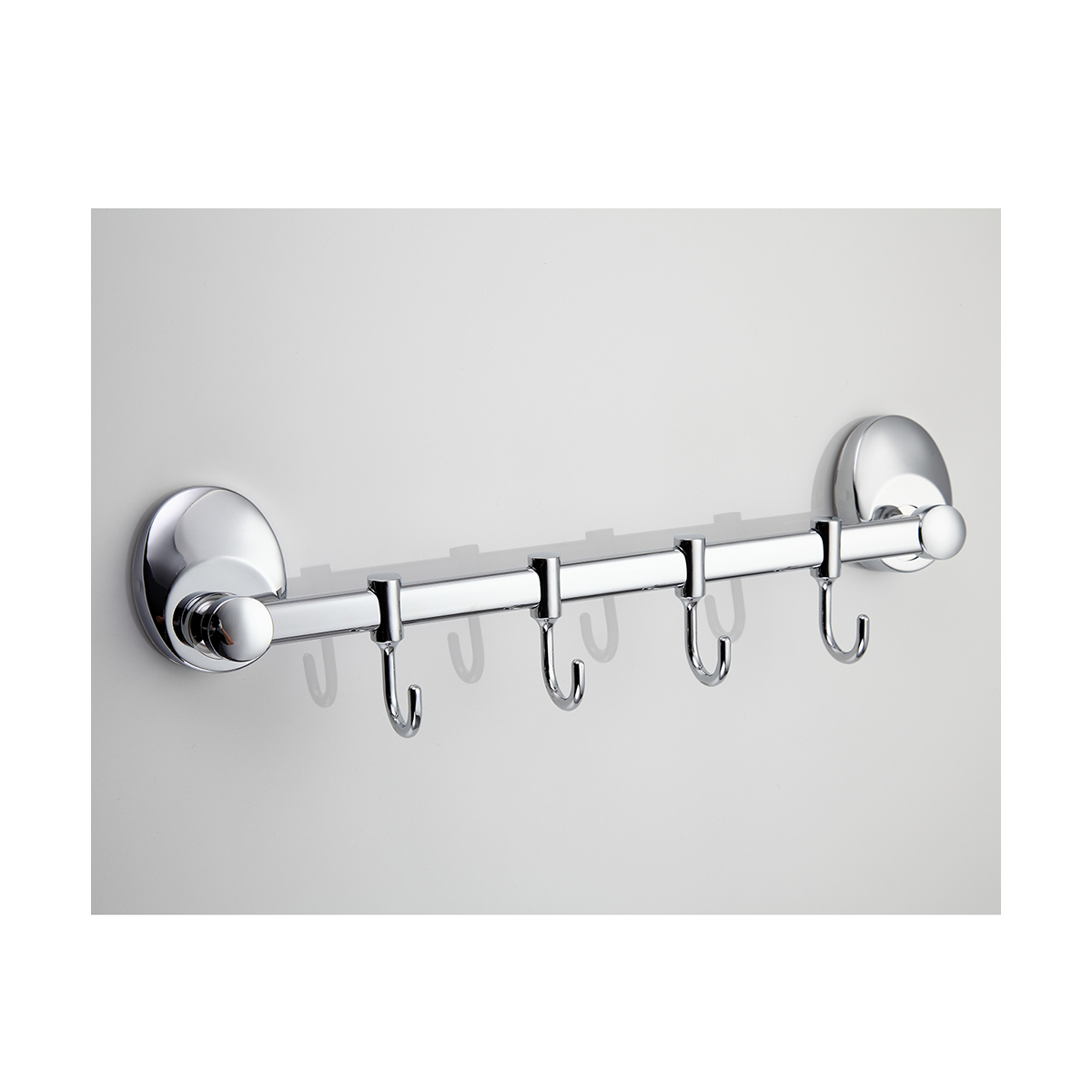Крючок-вешалка на планке (4 крючка) f1615-4, хром (1/20/80) "frap"