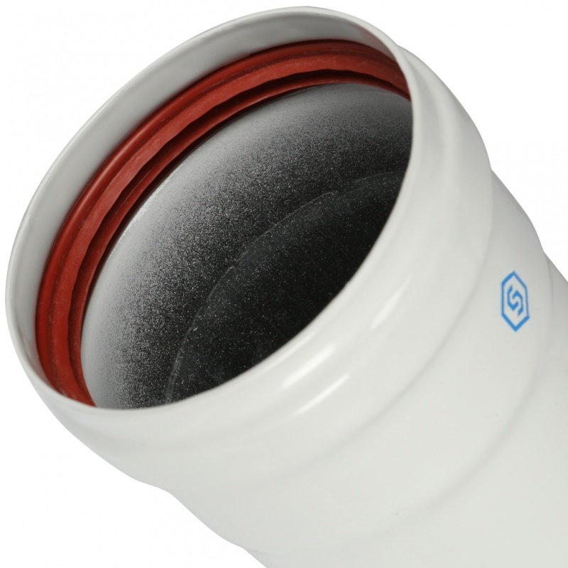 Труба D=80 L=2000 мм для коаксиального котла STOUT