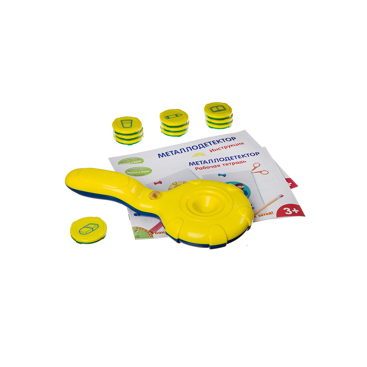 Набор для опытов "науки с буки" металлодетектор  js014 "bondibon" вв3278