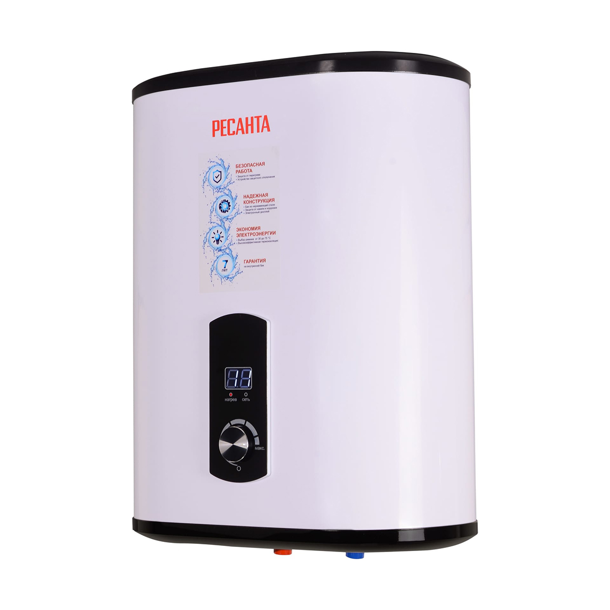 Водонагреватель накопительный вн-30в 30 л, 2 квт (1) "ресанта"