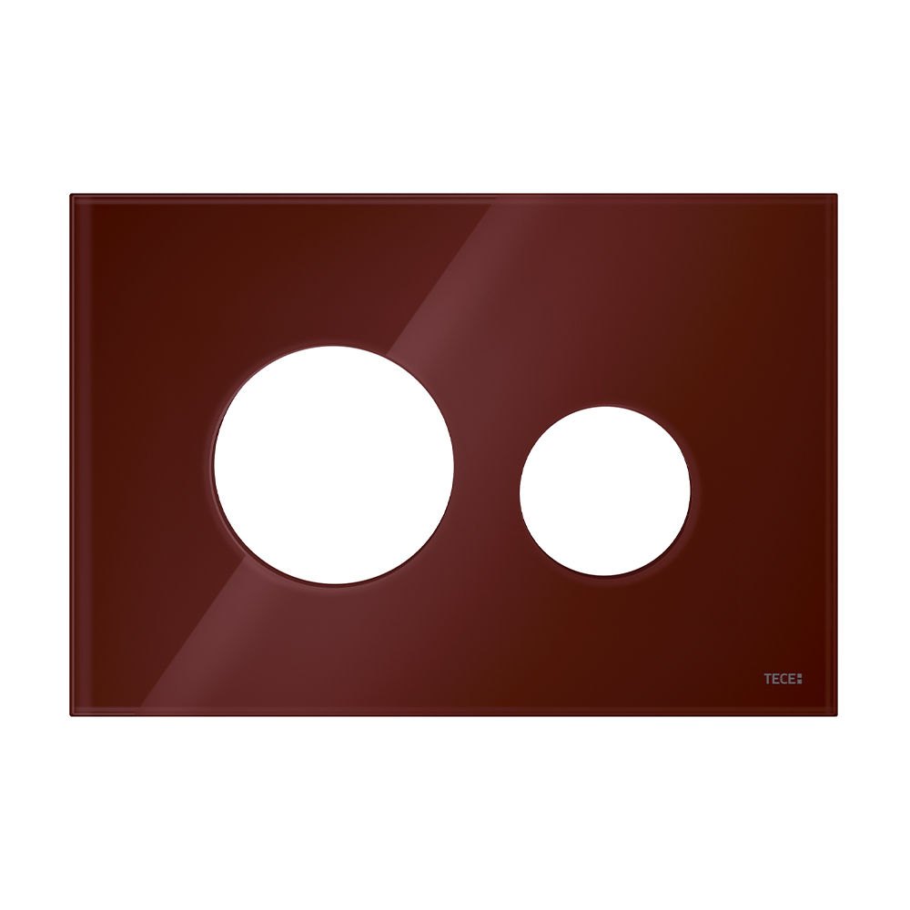 Стеклянная лицевая панель смыва TECEloop modular рубиновая для инсталляции 150 x 220 x 11 мм