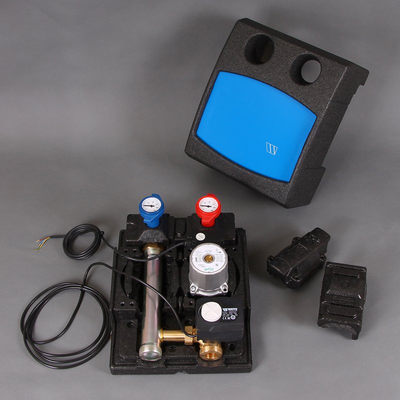 Насосно-смесительный модульWATTS PASM25 насос Wilo RS 25/6 , с клапаном и сервоприводом
