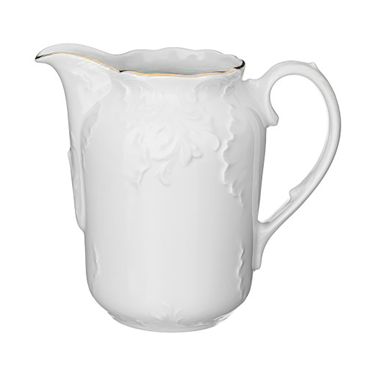 Кувшин "rococo" золотая кайма 1 л (1/2/12) "cmielow" omdz21-рококо-30