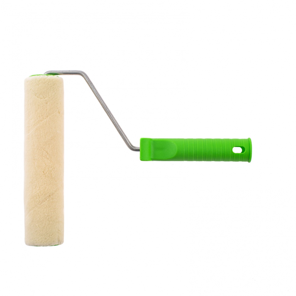 Валик "Велюр" с ручкой, 200 мм, ворс 5 мм, D 36 мм, D ручки 6 мм Сибртех (80134)