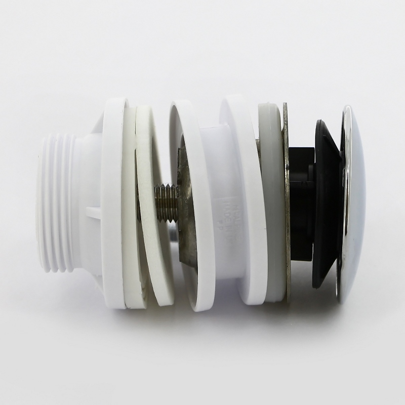 Выпуск McALPINE 60 мм нерж. решетка без перелива пробка-кнопка 1 1/4"Н пластик хром