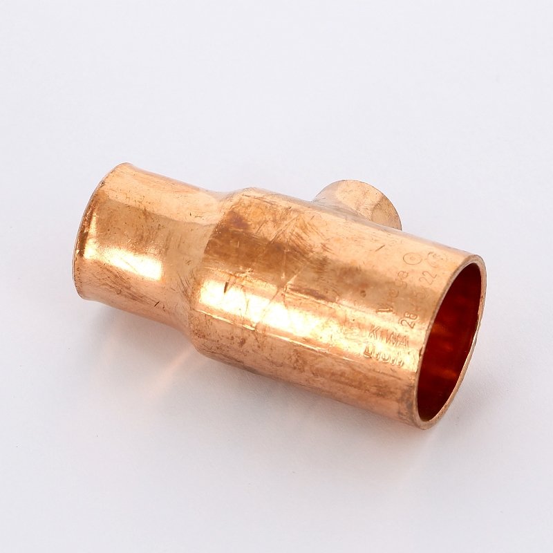 Тройник переходной под пайку 28 х 15 х 22 мм VIEGA медный