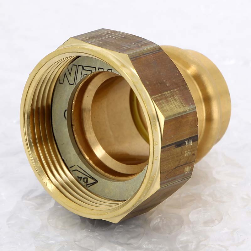 Муфта пресс-В с накидной гайкой плоская прокладка бронза Profipress G VIEGA 28 х 1"1/2