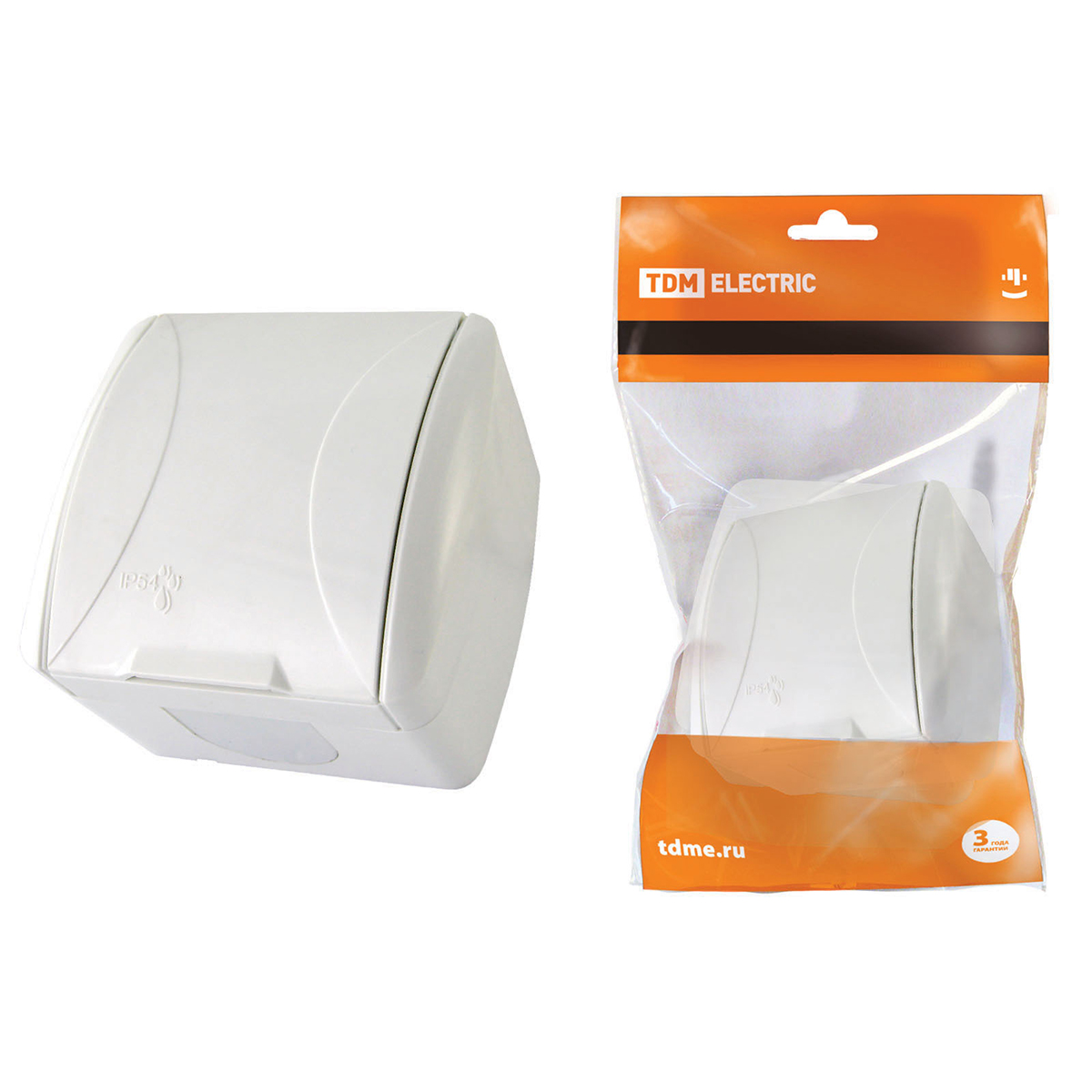 Розетка открыт. уст. с заземл. 16а 250в ip54 с крышкой "селигер" белая (1/10/120) tdm sq1818-0013