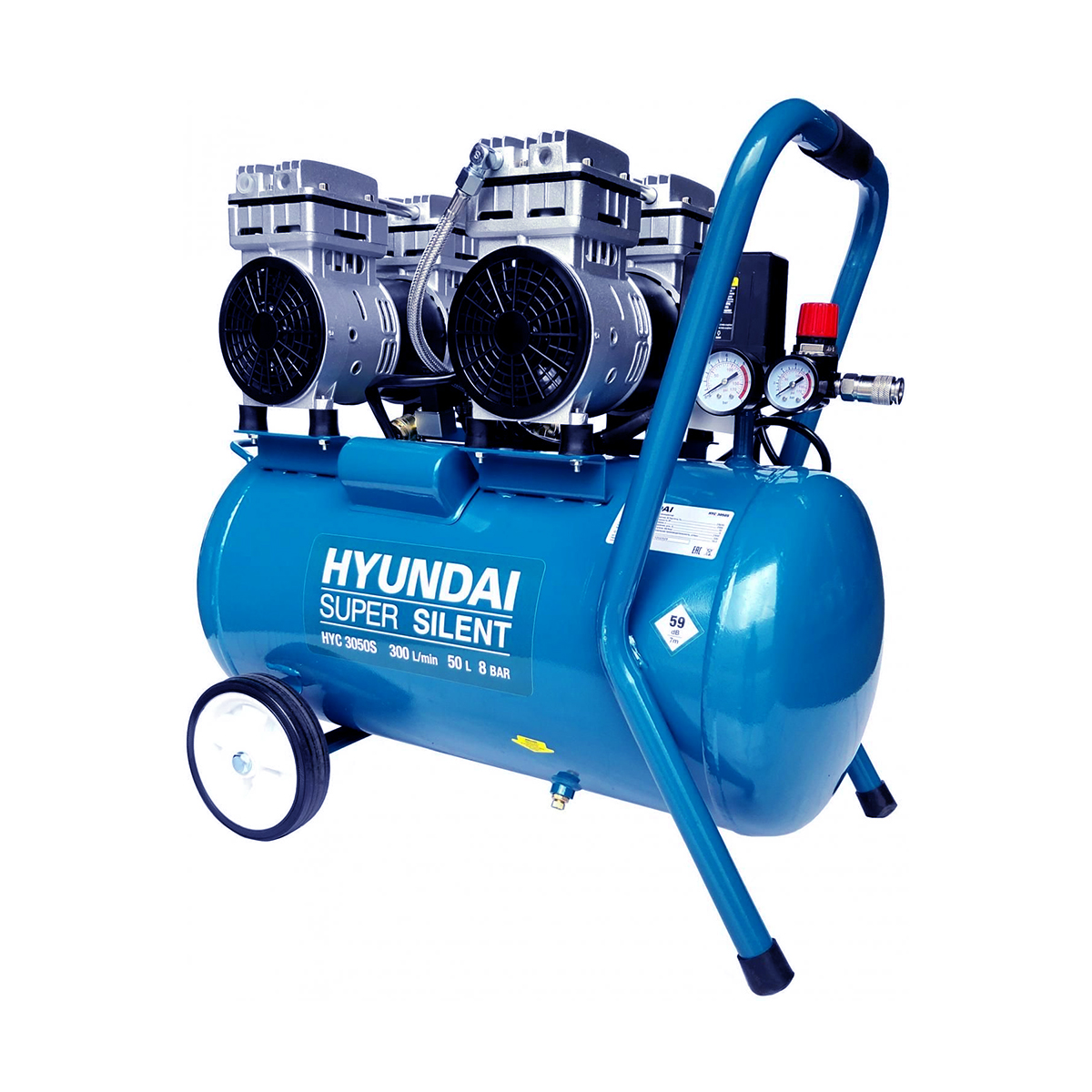 Компрессор поршневой безмасл. hyc 3050s (1) "hyundai"