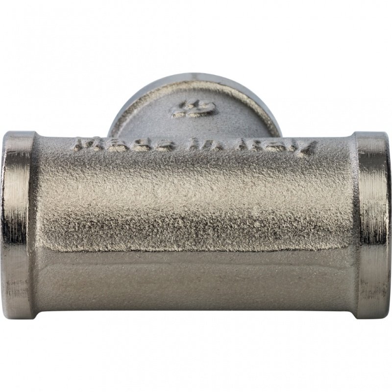 Тройник резьбовой ВР 3/8" никель STOUT