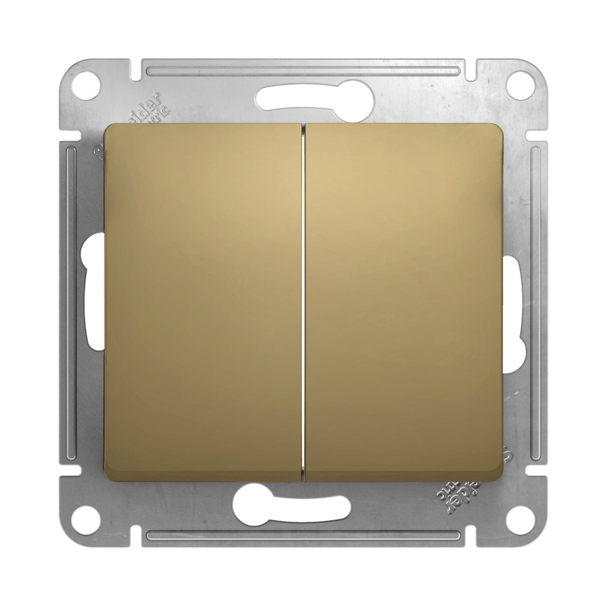 Переключатель "glossa" 2-х кл. (механизм) 10а, титан (1/20/160) "schneider"